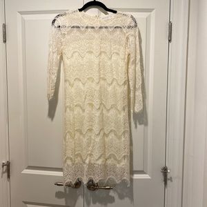 Potters Pot Small Lacy off-white Dress
